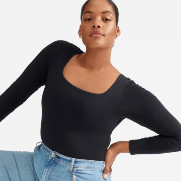 Everlane square neck bodysuit Clearance